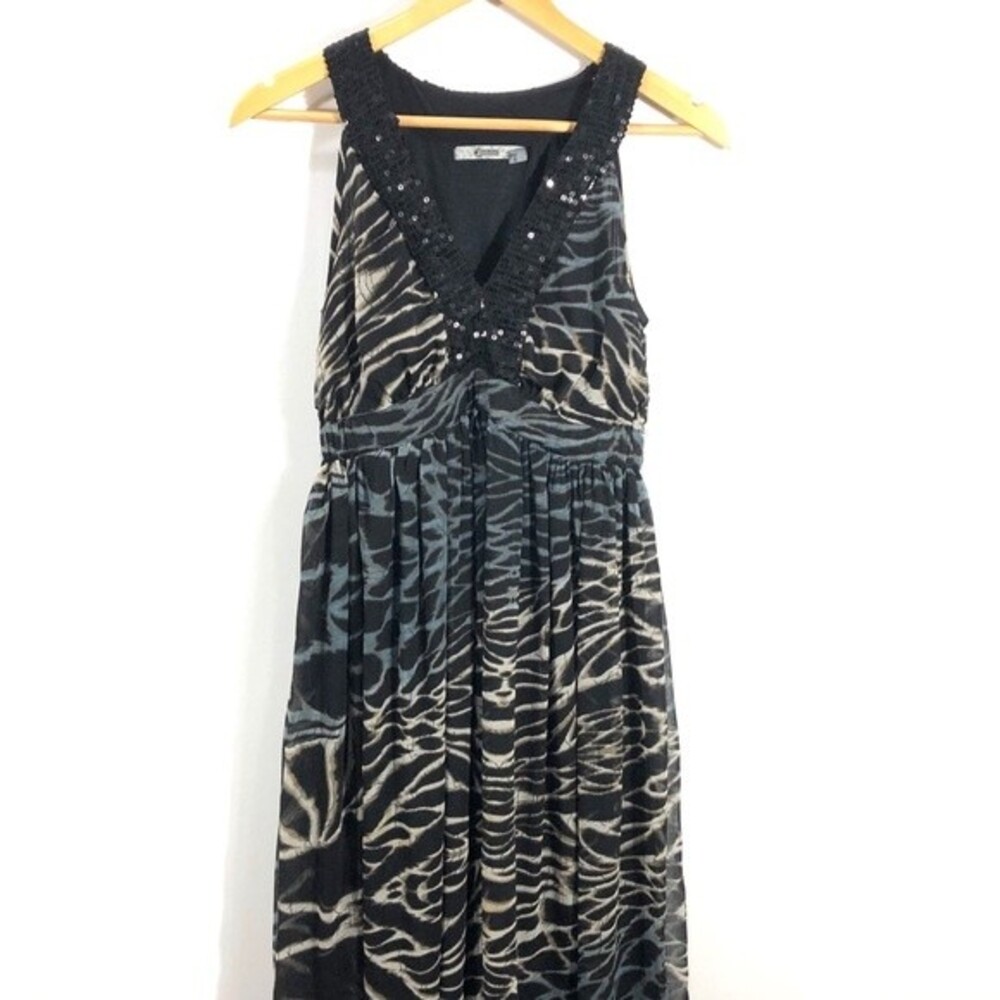Stradivarius Animal Print Sleeveless Maxi Dress